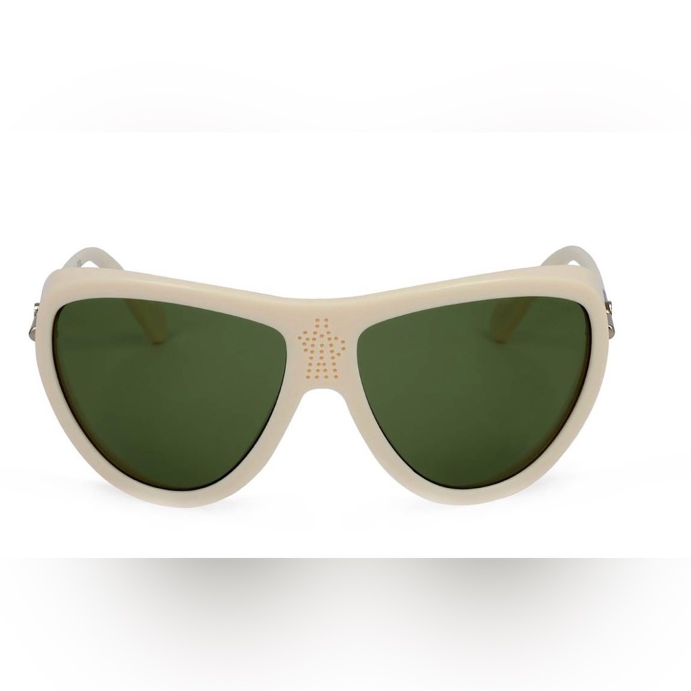 NWT never worn pristine condition Moncler Ivory Logo Unisex Sunglasses & case